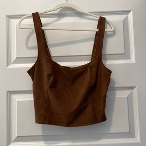 Abercrombie and fitch cropped suede top